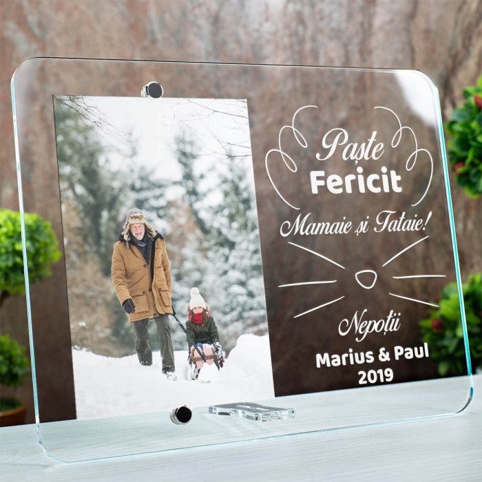 Rama foto Paste, Bunicul si Bunica , Cadou personalizat 2520
