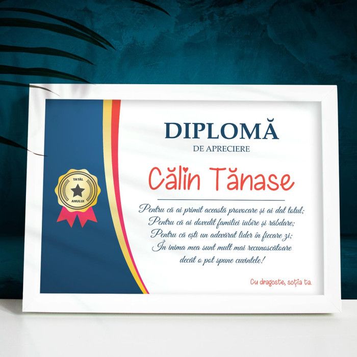 Diploma Tata, Recunoscatoare pentru tot ceea ce faci, Cadou personalizat