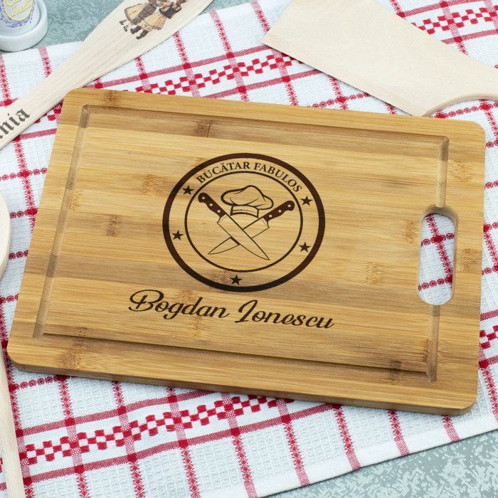 Tocator personalizat Bucatarie, Bucatar fabulos, Cadou personalizat Bambus