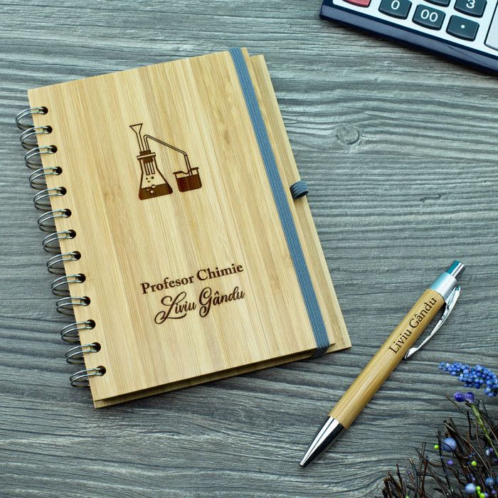 Agenda personalizata Profesor chimie, Substante chimice, Cadou personalizat