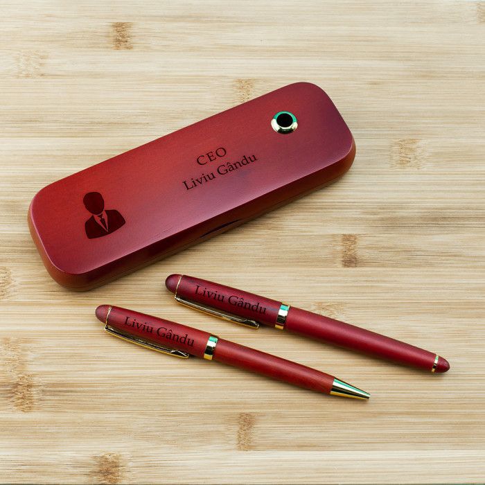 Set de scris CEO, Sef adevarat, Cadou personalizat Stilou