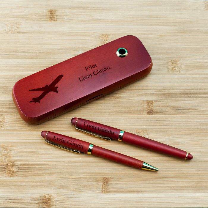 Set de scris Pilot de linie, La inaltime, Cadou personalizat Stilou