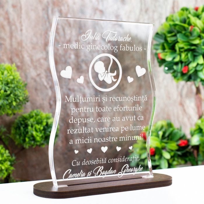 Trofeu Medici, Medic Ginecolog, Cadou personalizat Coloana