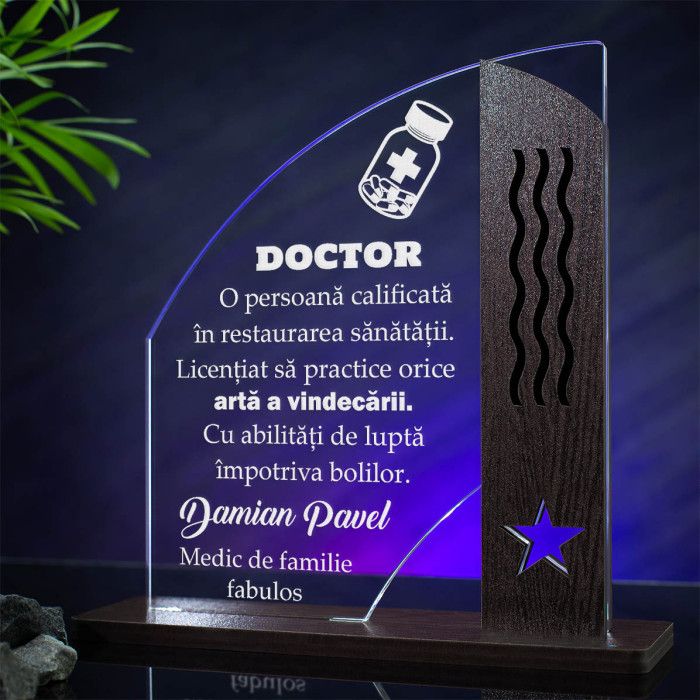 Trofeu Medici, Medic de familie, Cadou personalizat Doric