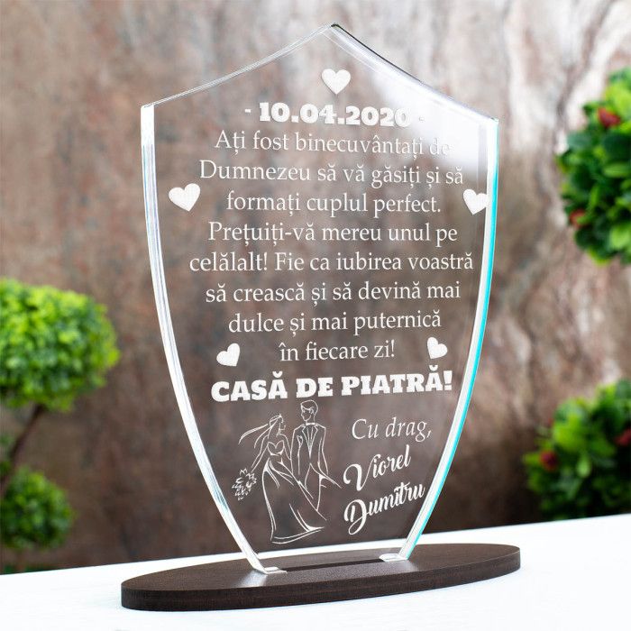 Trofeu Miri, Cuplul perfect, Cadou personalizat Scut