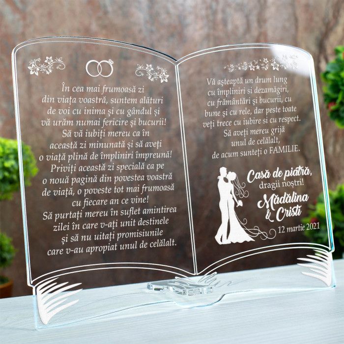 Placheta Miri, O noua familie, Cadou personalizat Carte