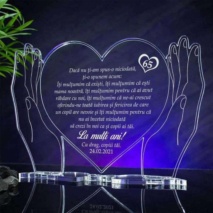 Placheta Aniversare mama, La multi ani, Cadou personalizat Har