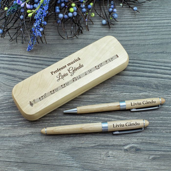 Set de scris Profesor de muzica, Pasiune, Cadou personalizat Roller