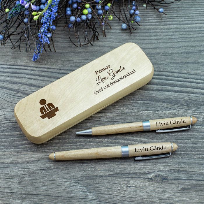 Set de scris Primar, Erat demonstrandum, Cadou personalizat Roller