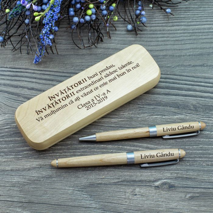 Set de scris Invatatori, Multumiri si apreciere, Cadou personalizat Roller