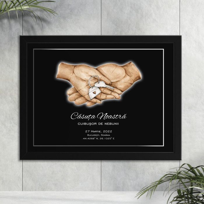 Tablou Casa Noua, Cuibusor de nebunii, A3 Cadou Personalizat